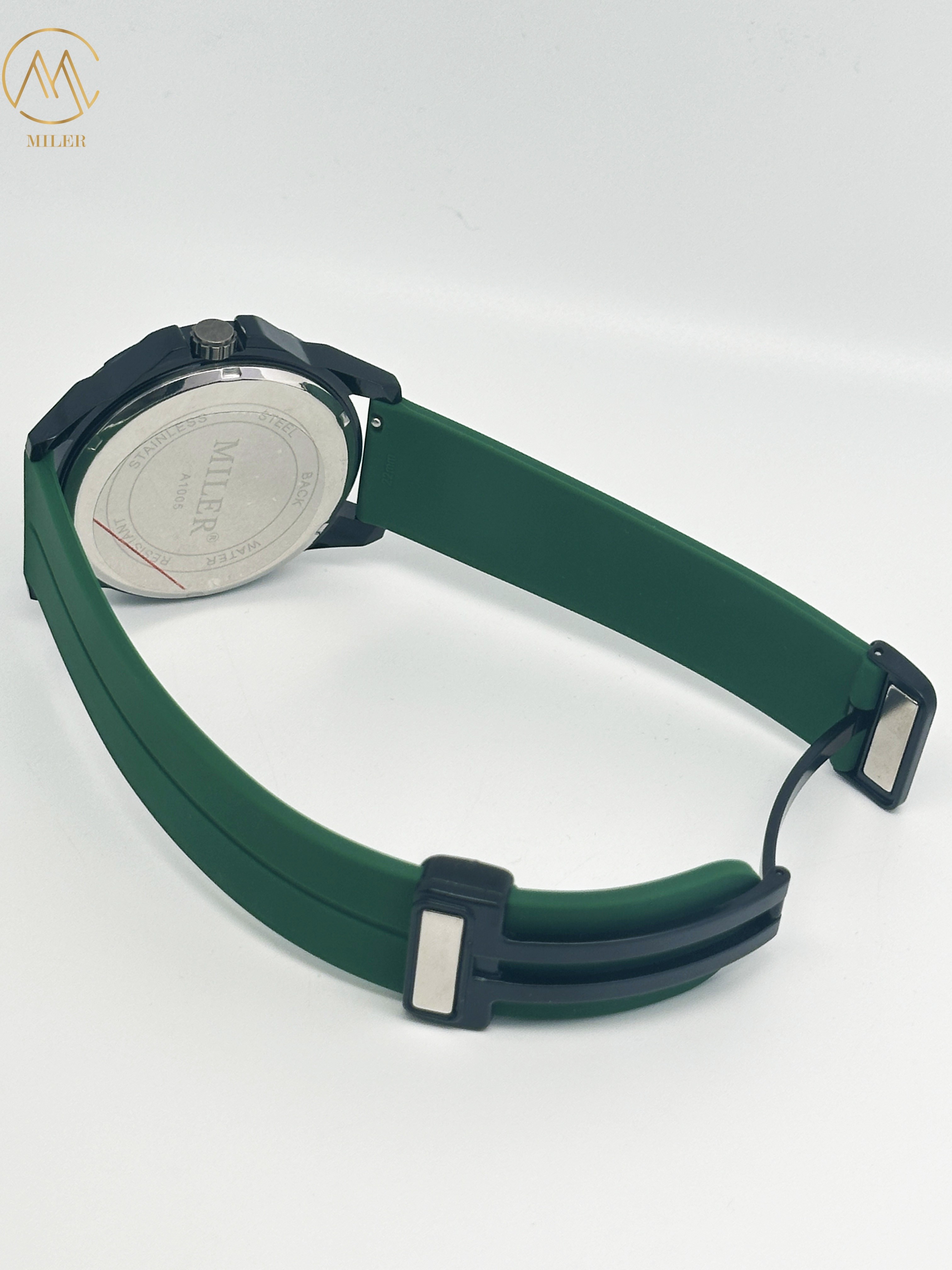 MILER Watch 1005 Sports Silicone Band Calendar 3ATM Waterproof Watch Quartz Movement