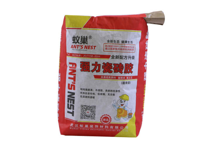 Multi - Wall Kraft Paper Bags , Block Bottom Valve Bag For 25kg Cement