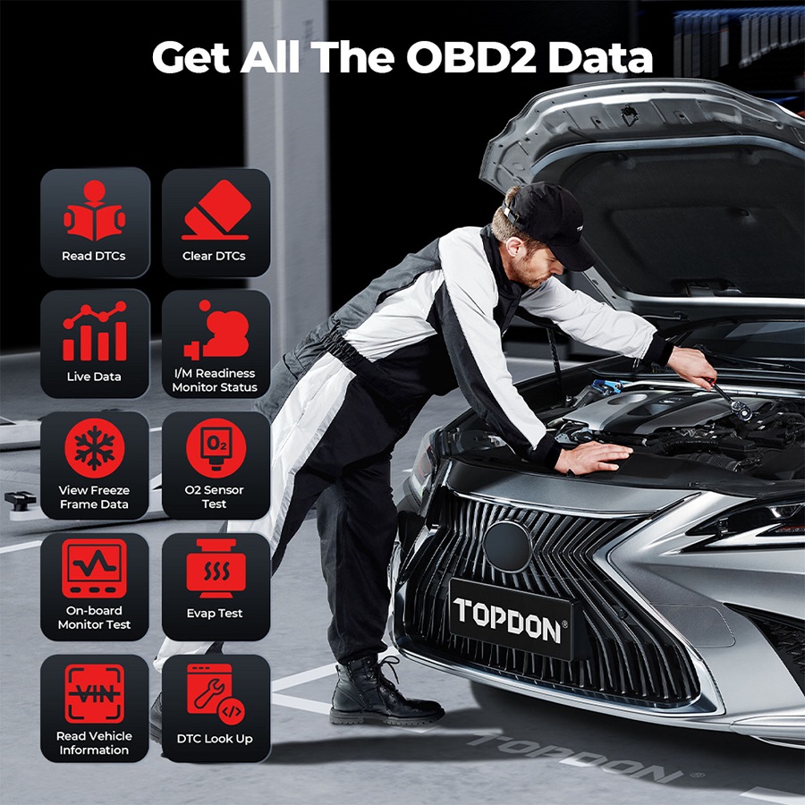TOPDON TopScan Pro Full System Diagnosis with 13 reset functions Multilingual Support 