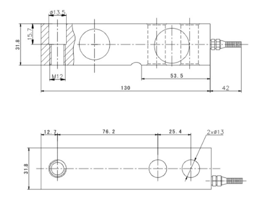 200%F.S. Breaking Load Alloy Steel Material Sensor for SOHE QB 100KG-2500KG Weighbridge