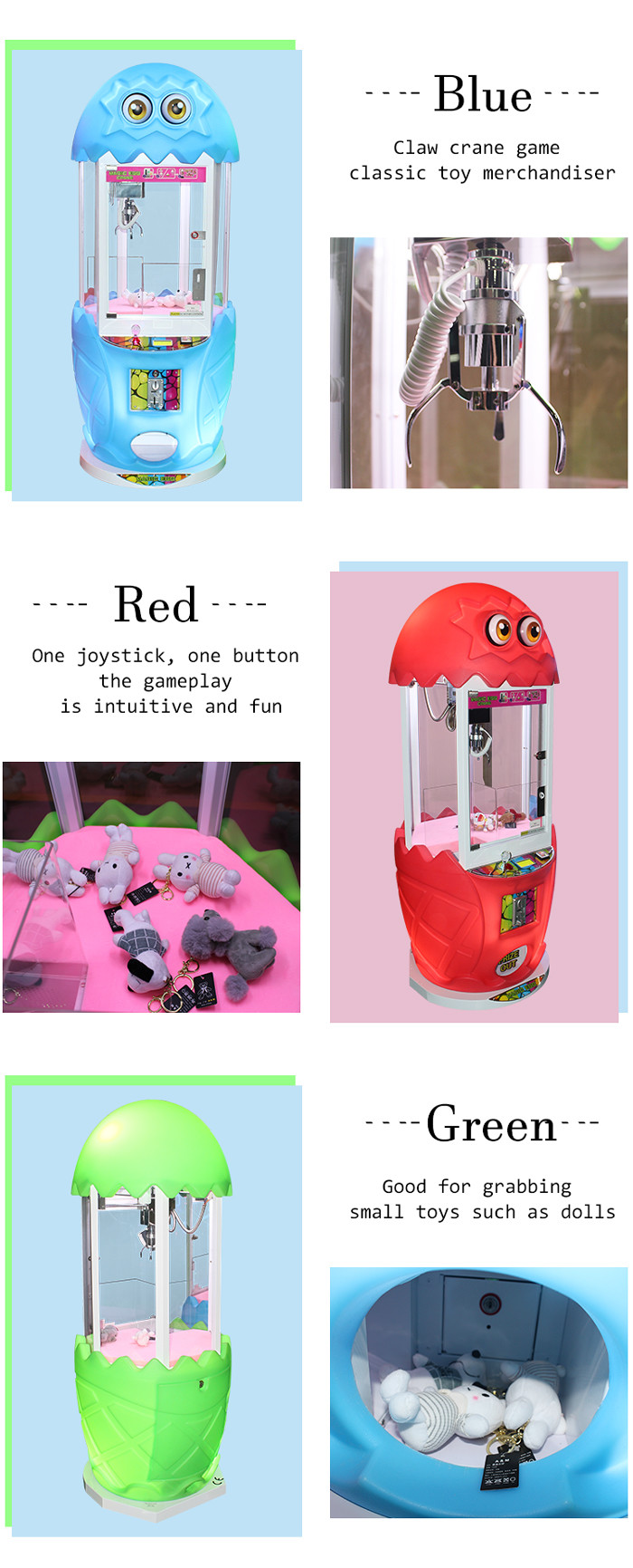Claw Arcade Teddy Bear Plush Toy Crane Vending Machine