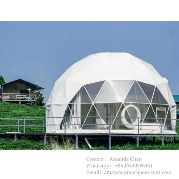 Buy cheap New Design Customized Glamping Dome Tent Dome Tents Outdoor Glass Dome Tend Outdoor Bathroom from wholesalers