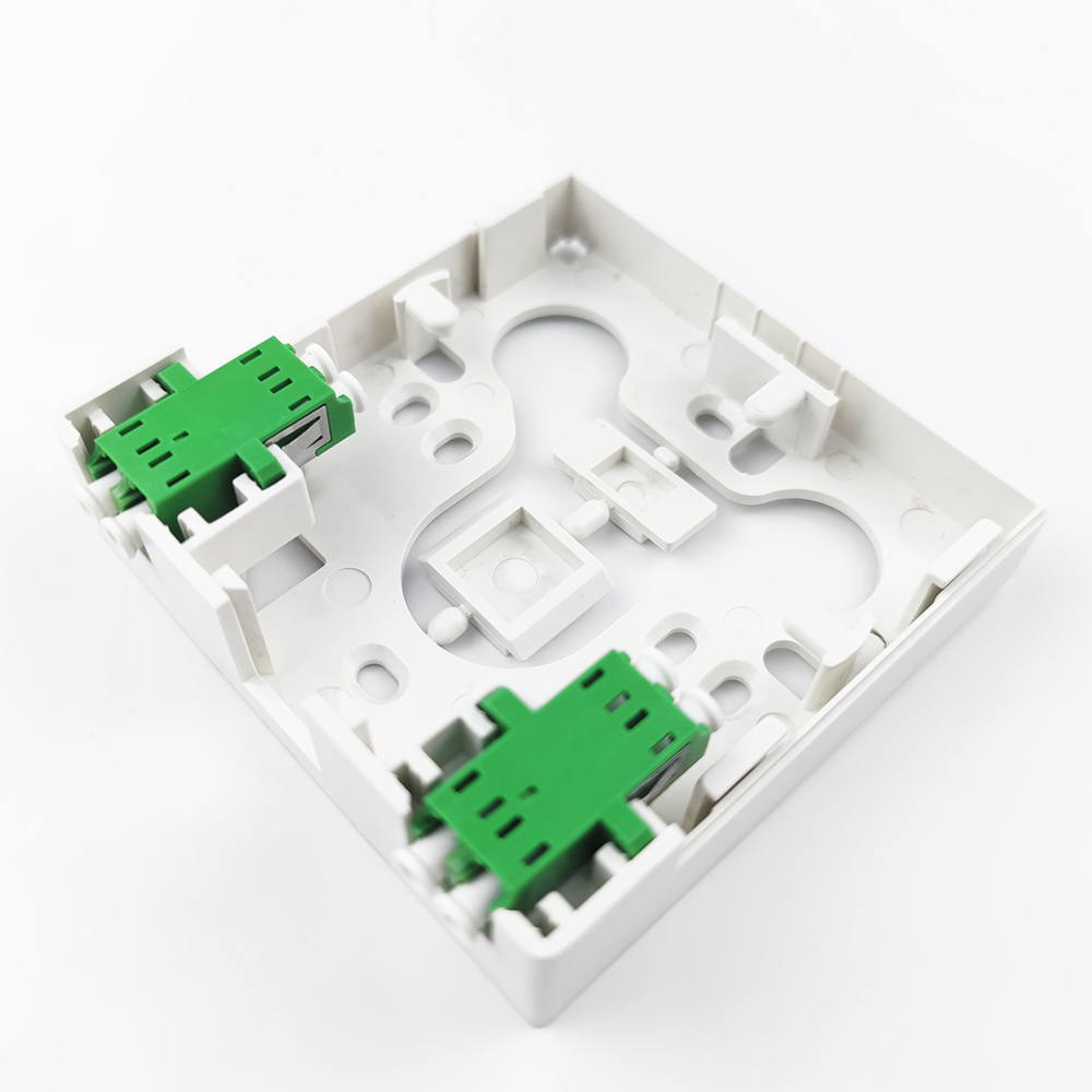 Best 2 Cores LC APC Plastic Fiber Optic Faceplate Socket Panel for Wired LAN Network 5