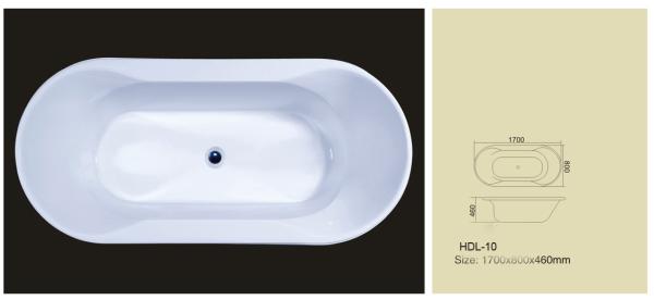 Buy cheap Acrylic bathtub, simple bathtub, common bathtub,sanitary ware, bathroom bath tub HDL-10 from wholesalers
