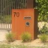 Buy cheap Laser Cut Rusted Look Rectangle Parcel Drop Box Corten Steel Letter Box from wholesalers