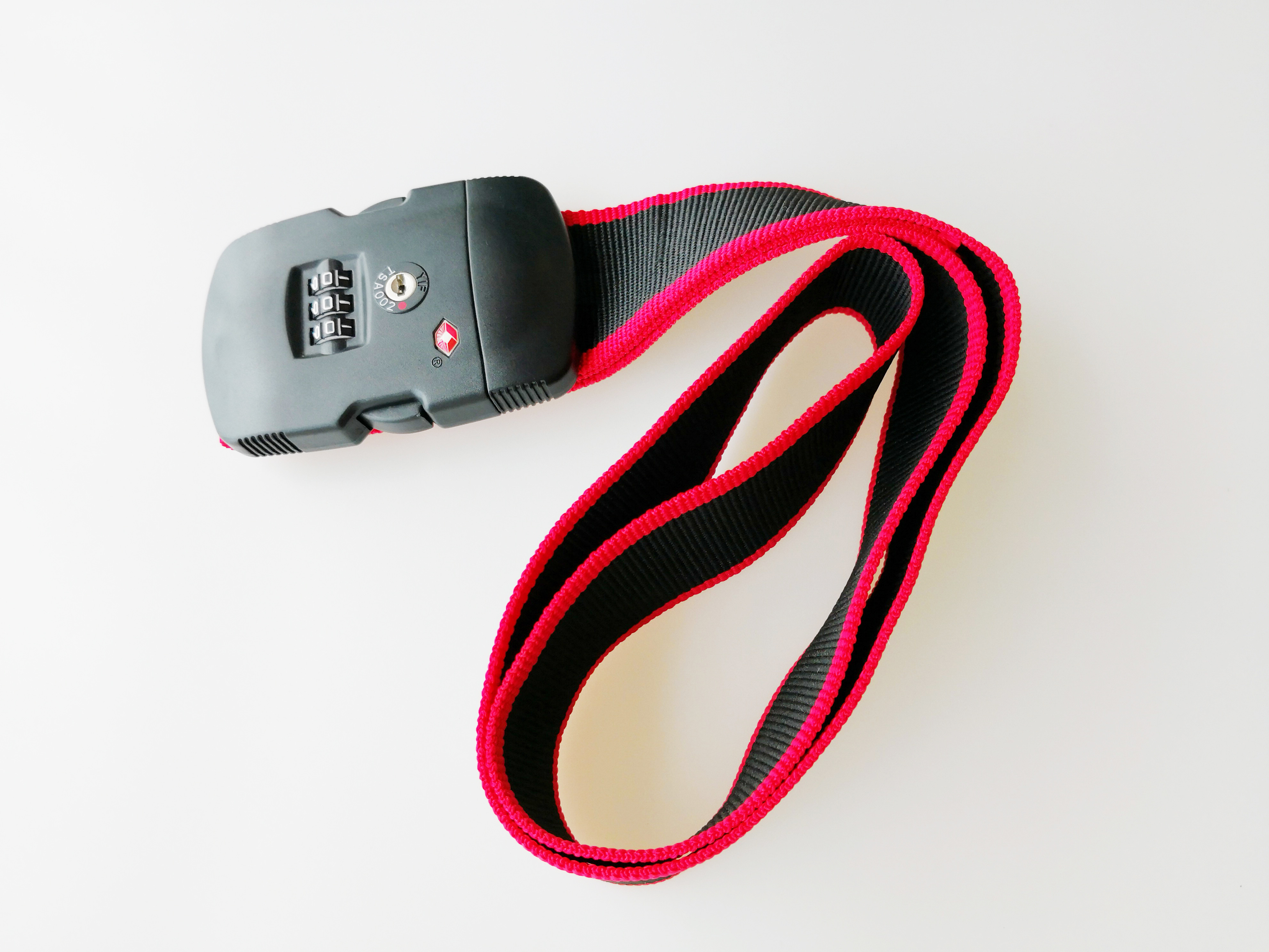 164.1g TSA Luggage Strap Lock PC Material 3 Dials Surface With Tin Point