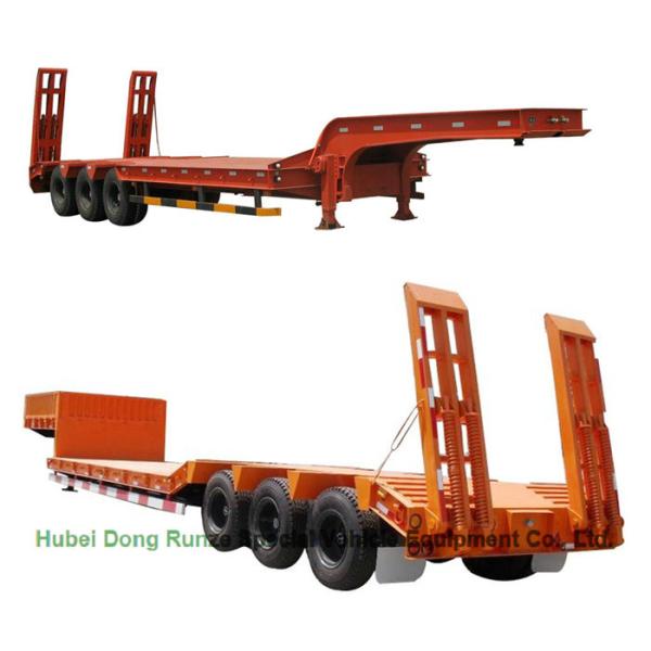 Buy cheap Gooseneck Tri-axle Hydraulic Ladder Lowbed Semi Trailer Heavy Machine 60ton,80Ton from wholesalers