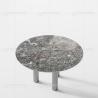 Buy cheap 20mm Thick Sintered Stone Dining Table 180cm Silver Stainless Steel from wholesalers