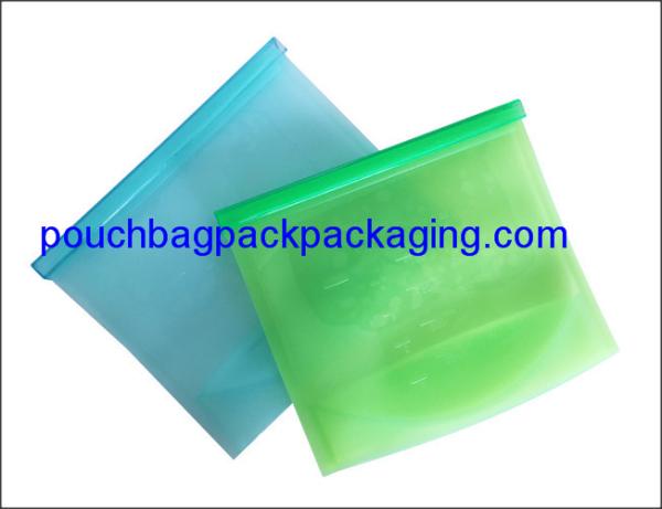 Silicon food bag for fresh food pack, reusable silicone microwave bag for