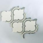 Luxry Product Water Jet Carrara Marble Mosaic Tile Lantern Design TV Bathroom