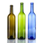 BPA Free Glass Wine Bottle Black Brown Blue Riesling Bottle 500ml 750 Ml