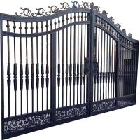 Buy cheap Polished Exterior Wrought Iron Garden Gates Swing Driveway Gates Doors product