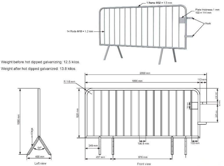 Cheap concert crowd control barrier for sale