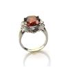 Buy cheap Women Jewelry Oval 10mmx12mm Garnet Cubic Zirconia Sterling Silver Ring(F51) from wholesalers