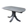 Buy cheap 2.1 Meter Horsebelly Modern Extension Table Black Stylish Legs Ceramic Table Top from wholesalers