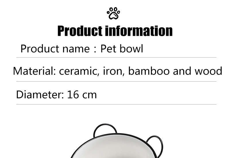 Custom Ceramic Custom Pet Bowls Feeders Rounded Shape With Shelf