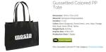 Gussetted Colored PP Tote, Jute 2 Tone Small, Gift Tote Matt Laminated Shopper,