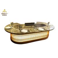 Buy cheap Indoor Commercial Griddle Plate Built In Hibachi Grill Oval Shape For Beef product