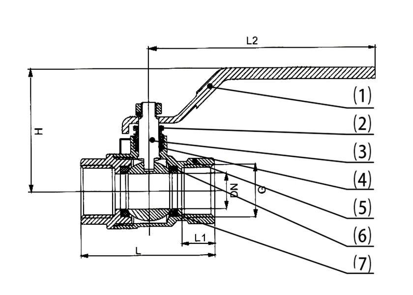 1 Inch 4 Inch Brass Ball Valve Full Port ISO 228 ( BS2779) Female Thread