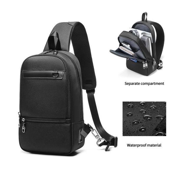 Buy cheap OEM ODM Lightweight Waterproof Crossbody Bag Mens Sling Backpack With Usb Port from wholesalers
