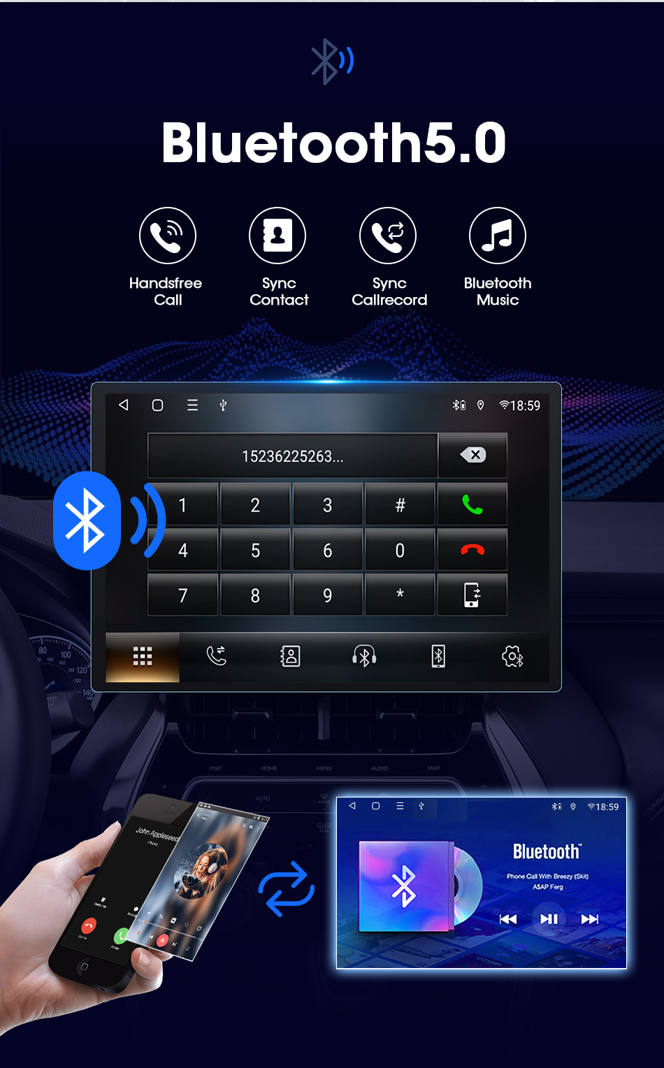 Direct Sale Android 11.0 Car Radio Multimedia Player for Nissan Toyota Kia Honda Lada