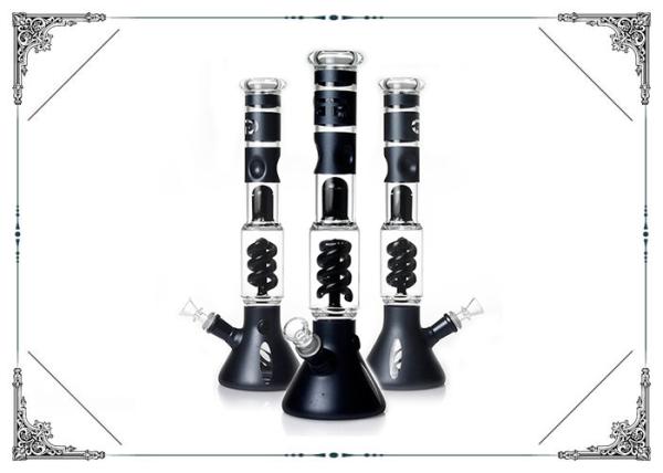 Buy cheap Black 14'' Grace Glass Beaker Bong With Splash Guard And Helix Perc Hookah Pipes from wholesalers