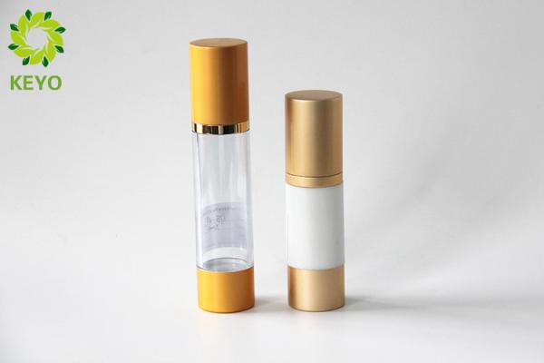 Buy cheap Round Shape Plastic Empty Foundation Bottle With Pump Cap 30ml 50ml Optional from wholesalers