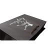 Buy cheap Stamped Logo Brown Matte Coated Paper Carrier Bag Silvery Embossed Logo Twist Rope Handle 210g from wholesalers