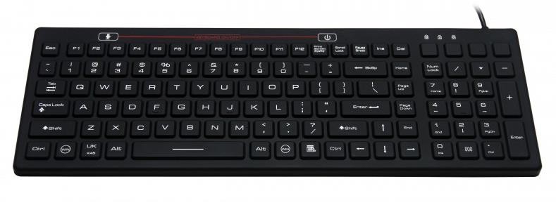 3-color Interchangeable Backlight Medical Keyboard with 2-step Adjustable Backlight Brightness