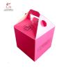 Buy cheap Beautiful Pink Christmas Handled Cake Cake Boxes With Window from wholesalers