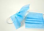 Flu - Proof Disposable Ear Hook Medical Mask Blue And White Smooth Breathing
