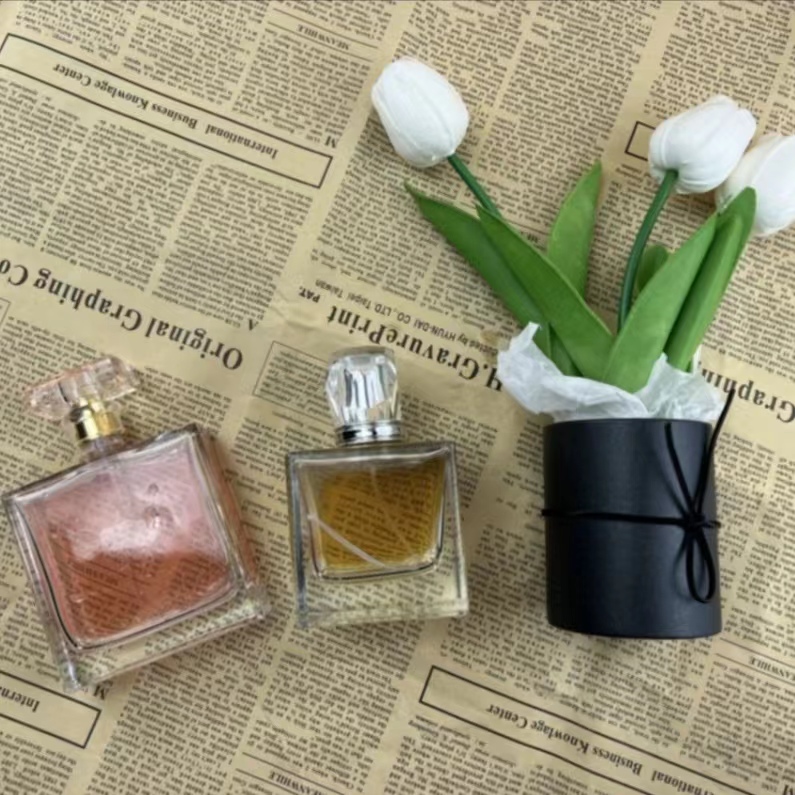 Acceptable Customer's Logo Glass Perfume Bottle with Customized Lid 30ml 50ml 100ml