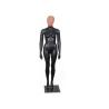 Buy cheap Black Female Fiberglass Clothing Dummy Mannequin Full Body With Rose Iron Wire Head from wholesalers