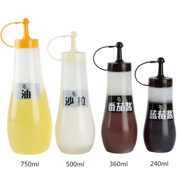 Buy cheap 240ml Plastic Squeeze Bottles 8 Oz Condiment Dispenser Empty Plastic Sauce Bottles SGS from wholesalers