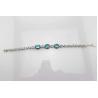 Buy cheap Fashion Jewelry Oval Blue Topaz and Clear Cubic Zircon Link Bracelet(H06) from wholesalers