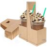 Buy cheap Eco Friendly Disposable Coffee Paper Cups Holder 20X14X27.5cm 2 4 6 Pack Can Carrier from wholesalers