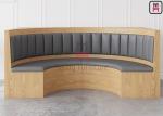 Plywood PU Leather 3.4cbm Upholstered Channles Back Booth Half Round