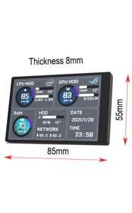 Wholesale 3.5 Inch USB Secondary Monitor IPS Secondary Pc Monitor CPU RAM HDD 320x480 from china suppliers