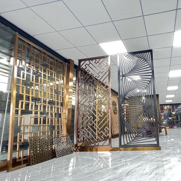 Buy cheap Titanium Golde Brushed Dining Room Screen Wall Stainless Steel Art Panels 1250mm from wholesalers