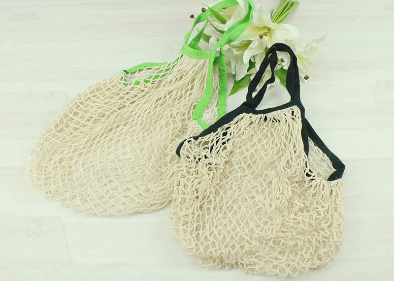 Soft Kitchen Household Items Portable All Cotton Net Bag For Supermarket Shopping