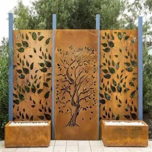 Buy cheap Standard ASTM Metal Garden Products Laser Cut Corten Steel Screen Panels from wholesalers