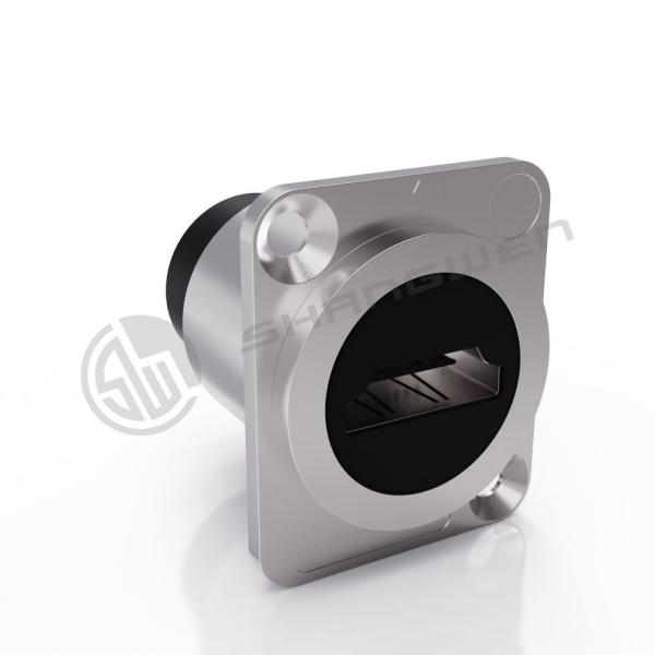 Indoor Outdoor Panel Mount Connector Female Male Ip65 Waterproof Data Cable
