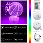 Durable 5V Basketball 3D Illusion Lamp , Acrylic Basketball Night Light 3D