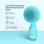 300mAh Blue Silicone Facial Cleansing Brush Electric