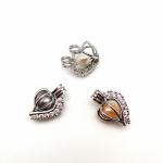 Christmas Valentine's Day Gift! Natural Freshwater Pearl Silver Necklace Charm