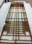 Golden laser cut stainless steel room dividers screens with different patterns