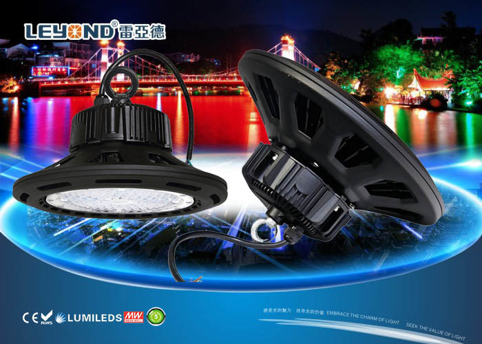 Supper Bright 150W UFO Led High Bay Light Meanwell Driver SMD 5050 5 Years Warranty