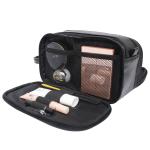 Water Resistant Mens PU Leather Travel Zipper Bag