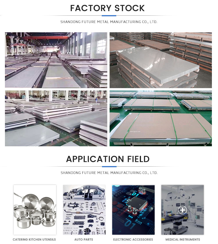 4ft 0.8mm 1.4mm 1.5mm 1mm 2B/BA/No. 1/No. 4/Hl/8K SS Sheet for in Various Industries
