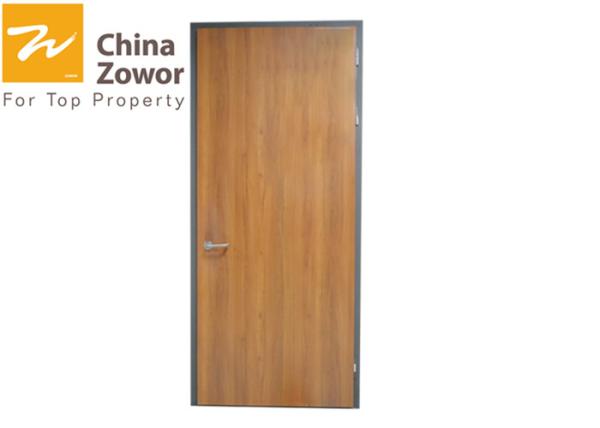 Buy cheap Single Swing Right Handed Fire Safety Door Wood Grain Finish Galvanized Steel from wholesalers